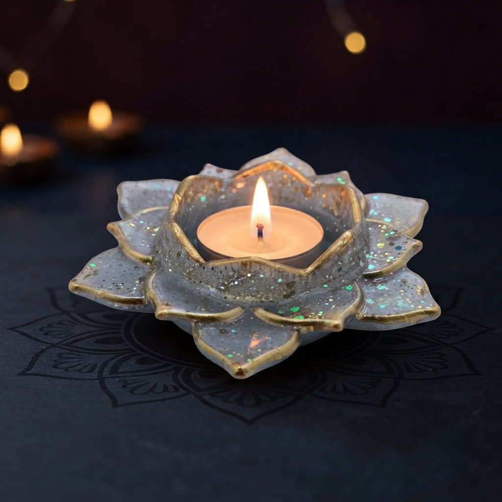 The "Golden Lotus" Tealight Holder