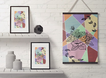 The "Mosaic Bloom" Poster