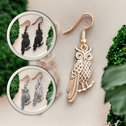 Owl Metal Earrings