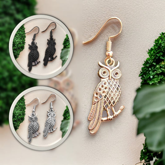 Owl Metal Earrings