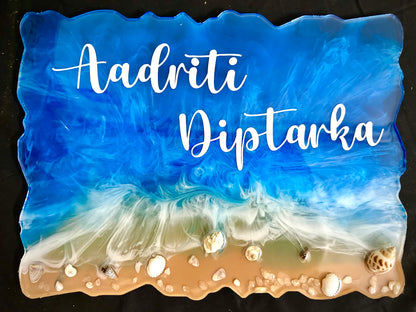 Beach Theme Resin Nameplate