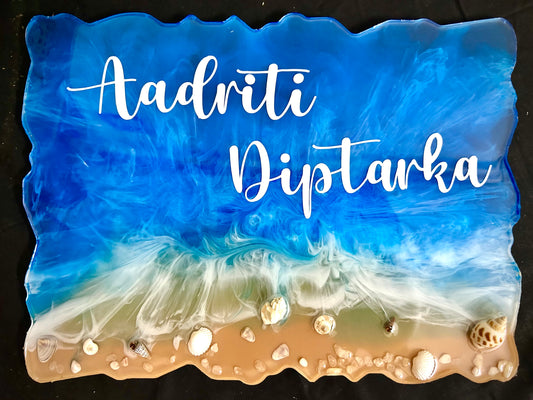 Beach Theme Resin Nameplate