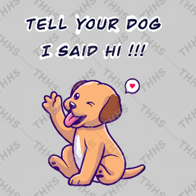 The "Puppy Wave Hola" Sticker