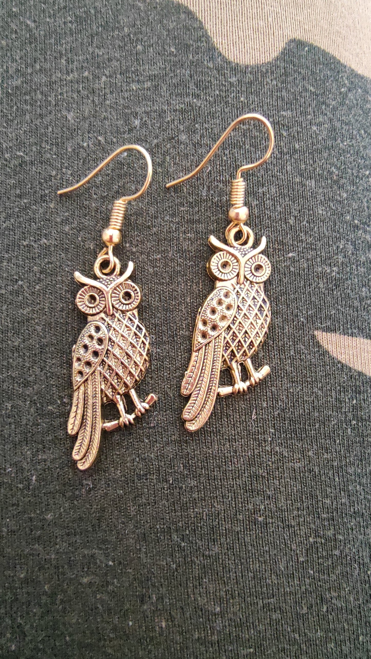 Owl Metal Earrings