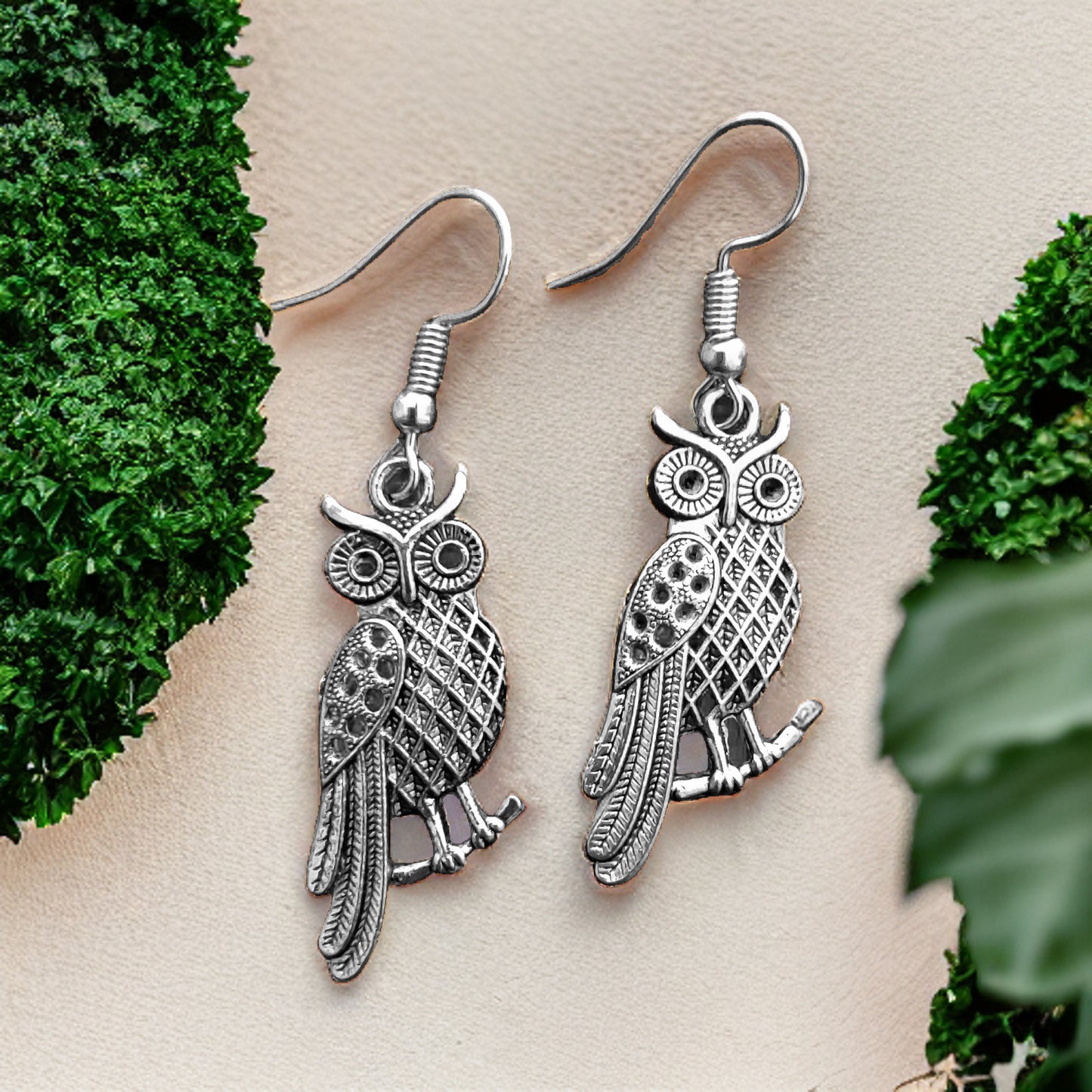 Owl Metal Earrings