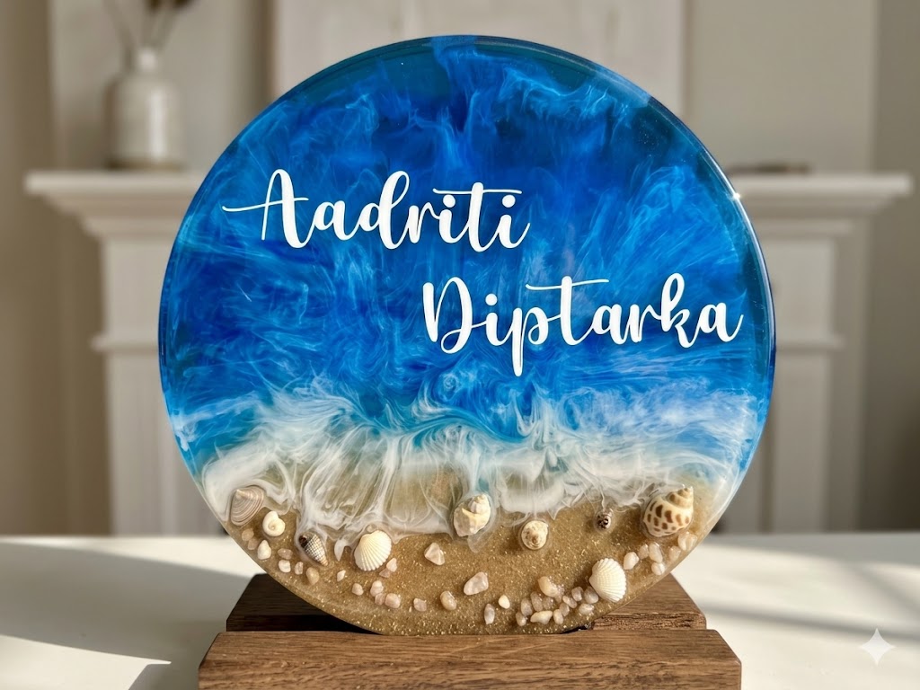 The "Aqua Wave Whispers" Nameplate
