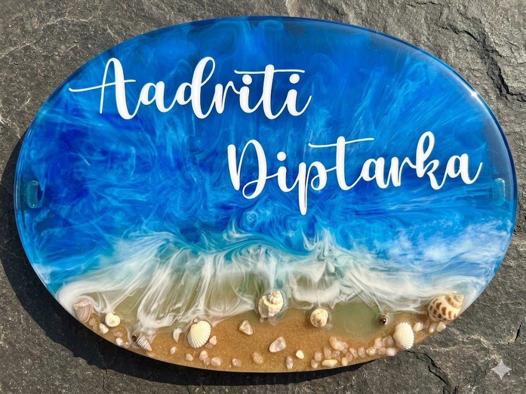 The "Aqua Wave Whispers" Nameplate