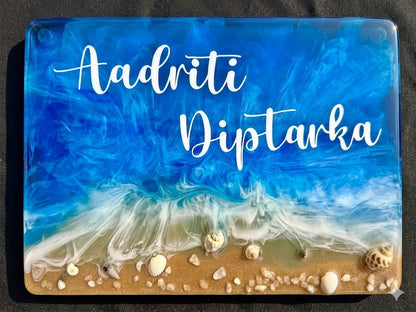 The "Aqua Wave Whispers" Nameplate