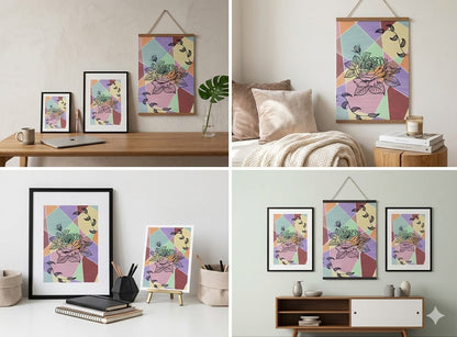 The "Mosaic Bloom" Poster